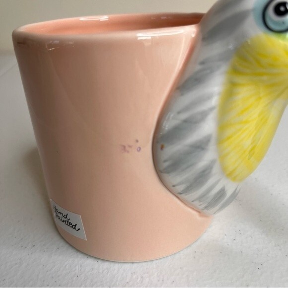 Vintage 1990 Bergschrund Seattle Toucan Coffee Mug Hand Painted Tropical Bird - Picture 9 of 15
